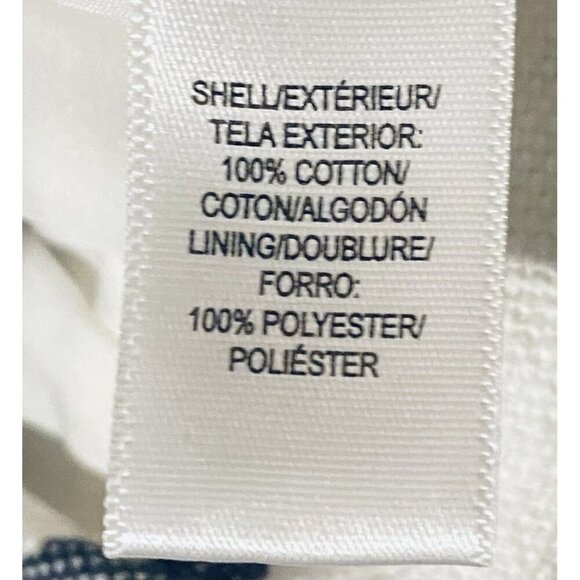 LOFT Skirt Womens 12 Ivory Blue Black Striped Faux Wrap Fringe Preppy Boho - Picture 7 of 8